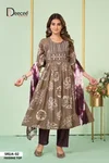 Srija Vol 2 By Deecee Rayon Foil Printed Embroidery Anarkali Kurtis Set